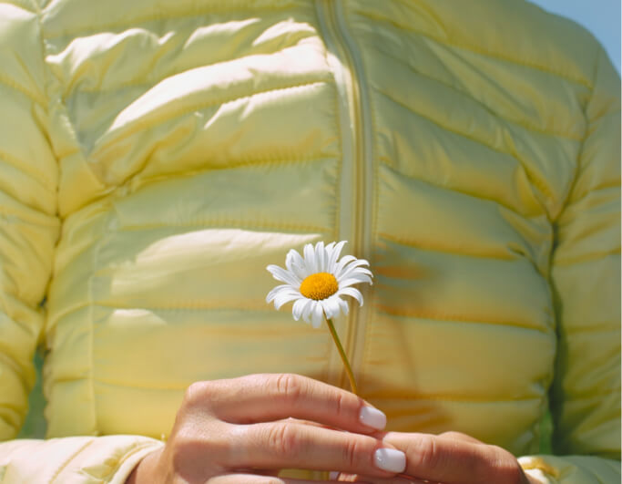 flower in hands