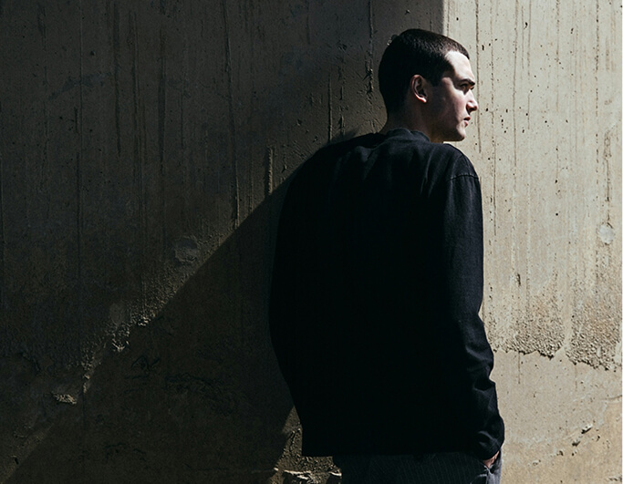 man in black